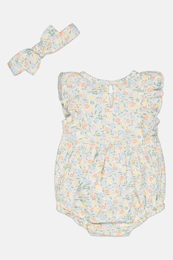 GAP Toddlers Girl 2 Pieces Ditsy Print Dress And Headband Set, Multicolor