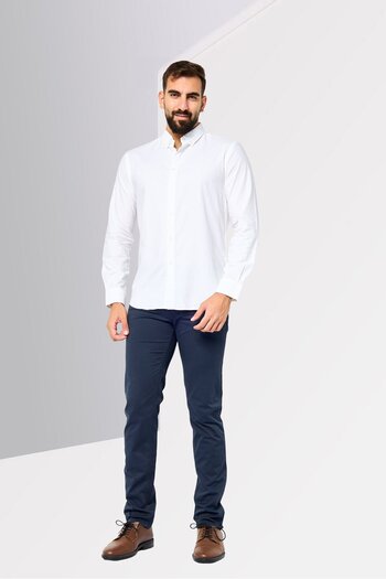 Scuderia Ferrari Men Regular Fit Solid Long Sleeve Casual Shirt, White