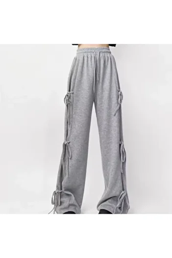 Weekeep Y2K Ribbon Detail Trend Sweatpants/Pants