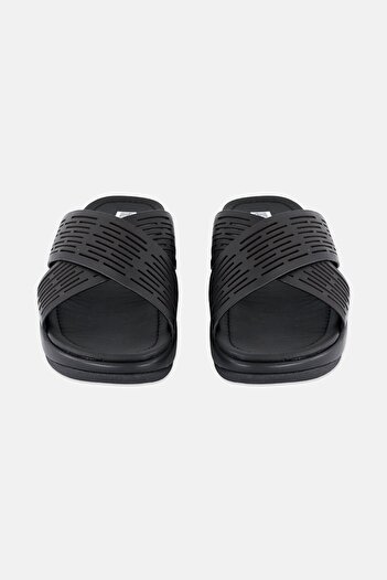 Fitflop Women Slip On Leather Sandal, Black