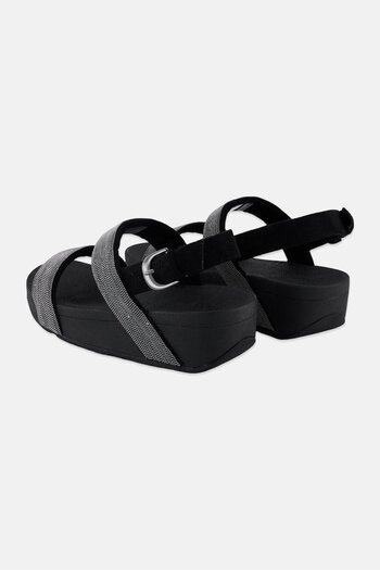 Fitflop Women Lottie Shimmermesh Adjustable Buckle Sandals, Black