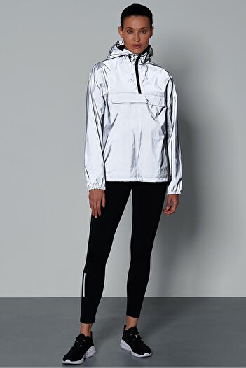 Tchibo Women Solid Windbreaker Jacket, Grey