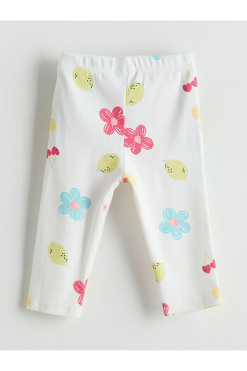 LC Waikiki New Season Elastic Waist Floral Girl's 3/4 Length Leggings