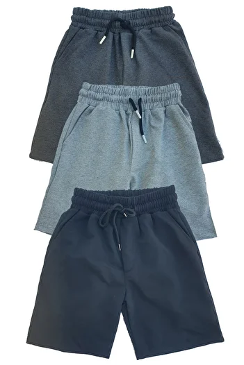 makiteks Unisex 3-Piece Boys Girls Children Shorts Set Cotton Shorts 5 6 7 8 9 10 11 12 13 14 Years