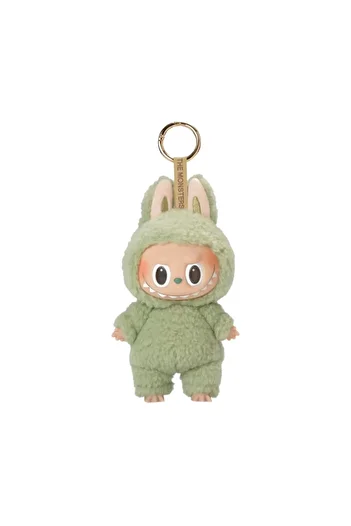 victiny Labubu Monsters Macaron Plush Toy with Keychain, 15 cm, Green
