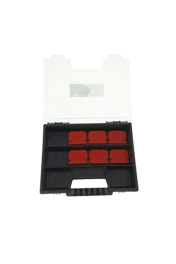 OEM Portable organizer with handle, 10 compartments with removable dividers, 195x155x35mm