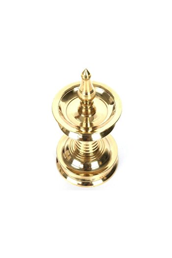 Chefline Traditional Kerala Brass Nilavilakku, Size 11 Authentic Handcrafted Brass Oil Lamp