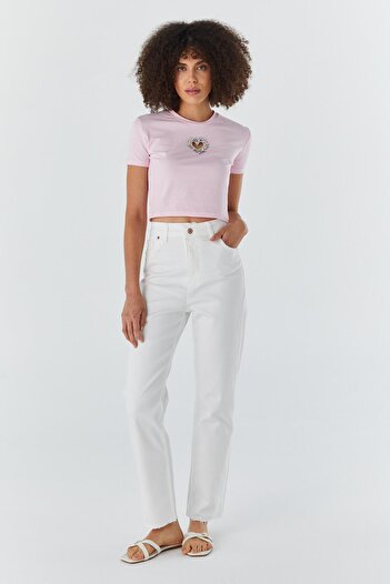 Shopping Shop Cut Leg Jean White