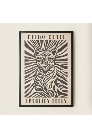Evidea Deco Leopard Table - White / Black - 50X70 cm
