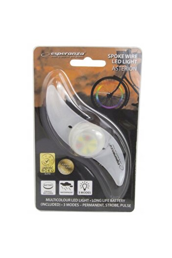 ESPERANZA LED bicycle spoke light, Esperanza, multicolor, 3 lighting modes, waterproof