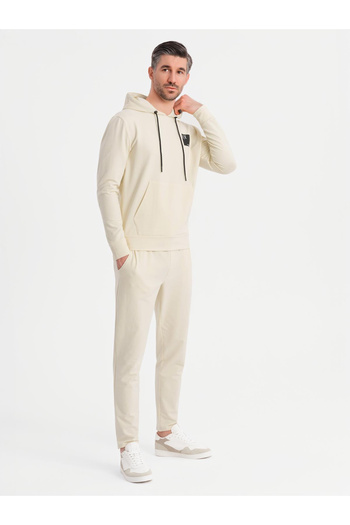 OMBRE Herren Sweatshirt Set Hoodie + Jogginghose - Creme V2 Z107 XXL