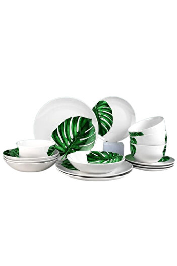 OEM 16-piece dinner service set, Leaf model