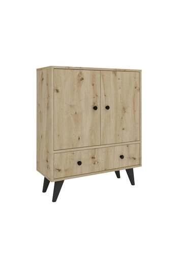 haaus.ro Malta TV Cabinet, 3 Doors, Artisan Oak, 75 x 30 x 90 cm