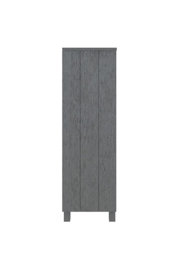 vidaxl Book Cabinet HAMAR Dark Grey 85x35x112 cm Solid Wood Pine