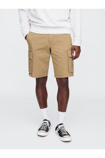 GAP Men's Brown 11" Essential Cargo Shorts