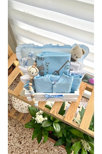 Happy Moon Bebek giyim erkek bebek hediye sepeti yenidoğan hastane çıkışı %100 pamuk tulum zıbın Happy Moon