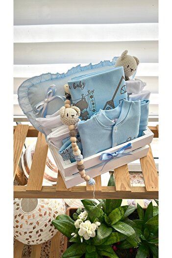 Happy Moon Bebek giyim erkek bebek hediye sepeti yenidoğan hastane çıkışı %100 pamuk tulum zıbın Happy Moon