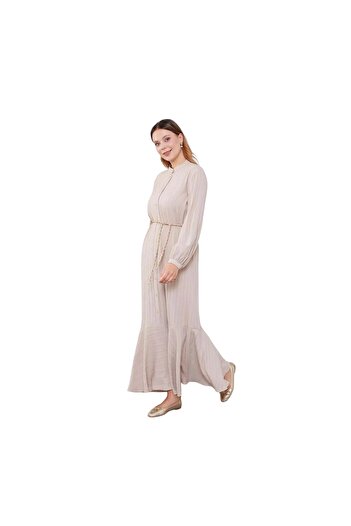 Levidor Chain Belt Button Closure Dress