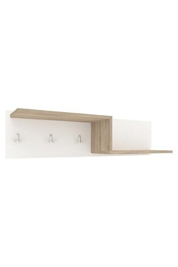 haaus Grid coat rack, Sonoma Oak/White, 100 x 20 x 24 cm