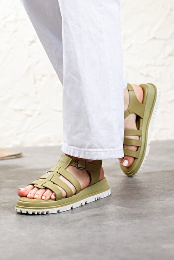 Adım Adım Women's Genuine Leather Extra Comfortable Sandals