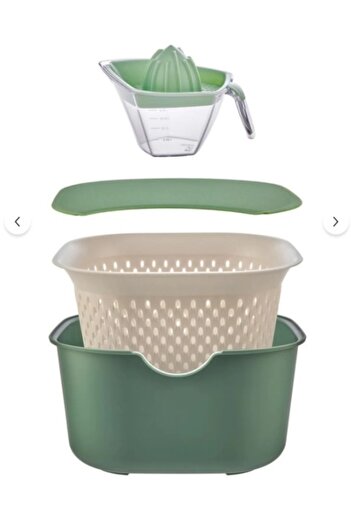 HOMTİVA New Suzgecli Set 5 Pieces Green