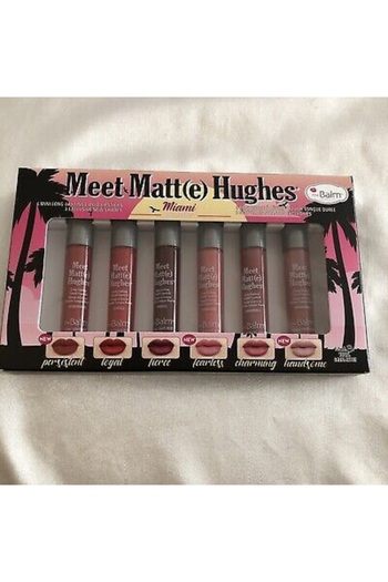 the balm Meet Matte Hughes Lipstick Set, 6 Pieces, Travel Size, LICIT MATTE 1.2 ml