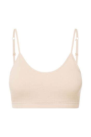 ESOTIQ Lightly Padded Bra with Removable Cups Top Design Basic Racerback Clip | Brew