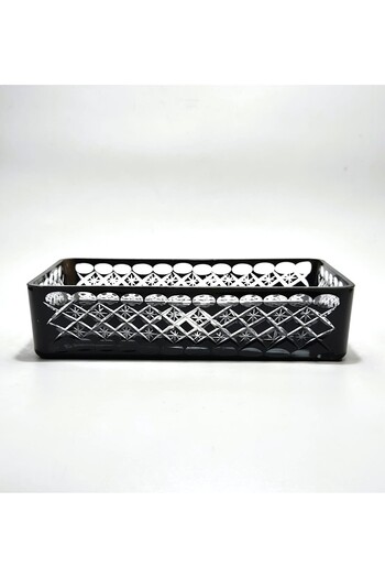 Akden Kristal Crystal Cutting Decor Ektrella Baton Presentation Glass Bowl