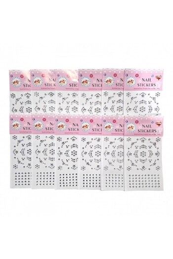 OEM Self-adhesive crystal sticker, 12 sheets, over 2500 rhinestones, colorless