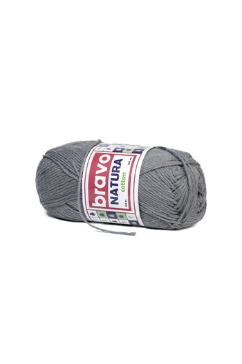 Bravo Natura %100 Cotton Yarn 100 Grams 200 Meters (Color Code:104) Gray