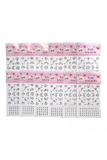 OEM Self-adhesive crystal sticker, 12 sheets, over 2500 rhinestones, colorless
