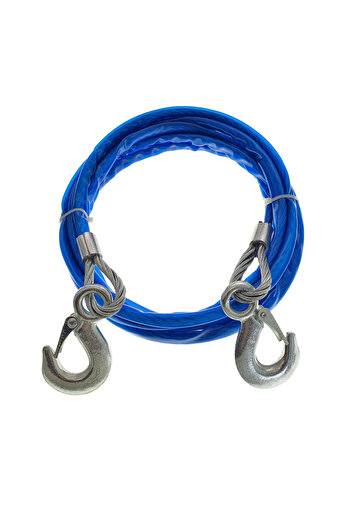 OEM Tow rope, steel, insulated, length 4 m, thickness 12 mm, maximum load 5 T, blue