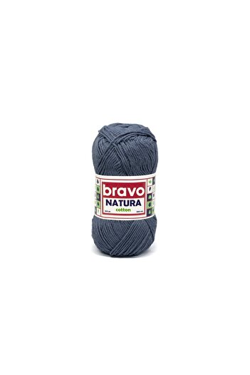 Bravo Natura 100% бавовняна нитка 100 грам 200 метрів (код кольору: 204) авіаційний синій