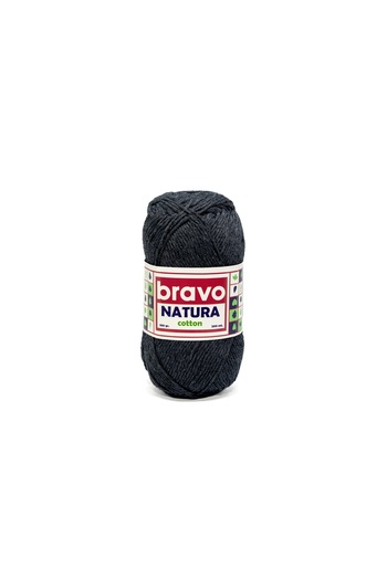 Bravo Natura 100% Cotton Yarn 100 Grams 200 Meters (Color Code: 102) Anthracite