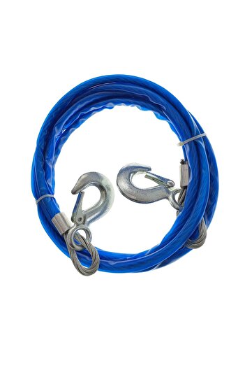 OEM Tow rope, steel, insulated, length 4 m, thickness 12 mm, maximum load 5 T, blue