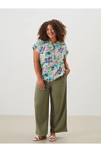 LC Waikiki Lcwaikiki Classic Women's Elastic Waist Textured Trousers (S5)