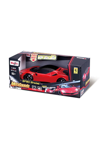 Maisto FERRARI SF90 STRADALE ROAD CAR WITH SOUNDS AND LIGHTS 1 TO 24 SCALE