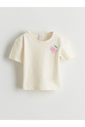 LC Waikiki Printed Baby Girl T-Shirt and Striped Shorts