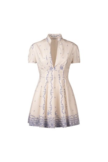 Philosophy Philosophy Di Lorenzo Serafini Lace Effect Patterned Cotro Dress