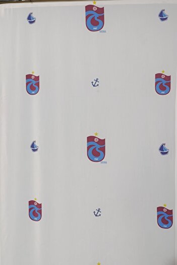 Taç Trabzonspor Licensed Fund Curtain 140X265 cm – Special Claret Red-Blue Decoration for Fan Rooms