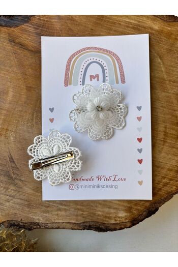 Miniminiksdesing 2 Piece Buckle with Flower Accessories