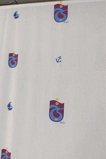 Taç Trabzonspor Licensed Fund Curtain 140X265 cm – Special Claret Red-Blue Decoration for Fan Rooms