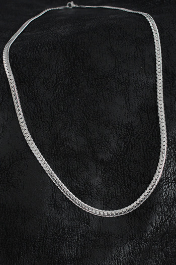 BESKAR 316L Steel Embroidered Crush Chain Model Silver Color Men's Necklace