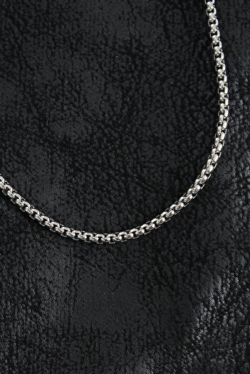 BESKAR 316L Steel Braided Chain Model Silver Color Men's Necklace