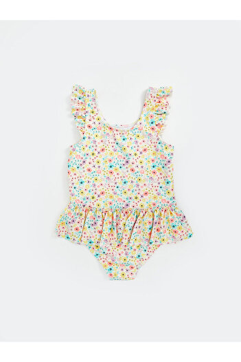 LC Waikiki Lcw Baby Crew Neck Floral Girl's Swimsuit