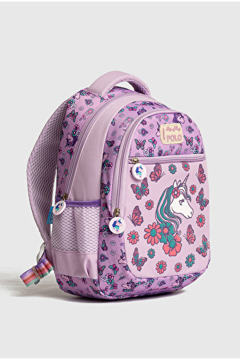 By Hakan My Polo 2075 Girl's Double Set First School Bag Nutritional Orthopedic Backpack Li̇la