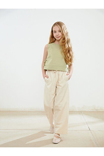 LC Waikiki Girls' Trousers with Elastic Waist