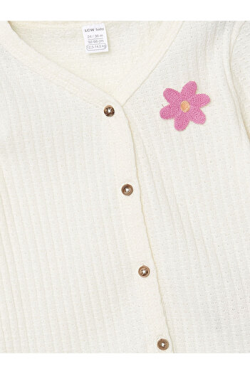 LC Waikiki New Season V-Neck Striped Baby Girl Cardigan - S5J384Z1