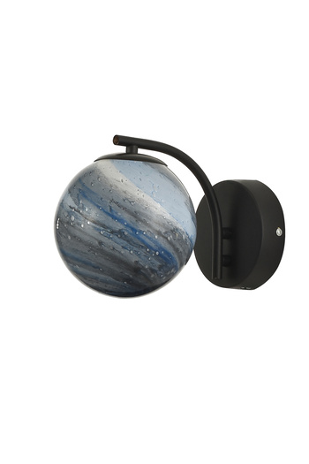 Avizemoda Galaxy Sconce Sky Pattern Glass Living Room Modern Pendant Lamp Sconce - (Black Case)