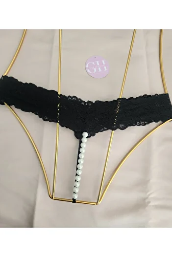G&H UNDERWEAR String Thong Panties with Pearls